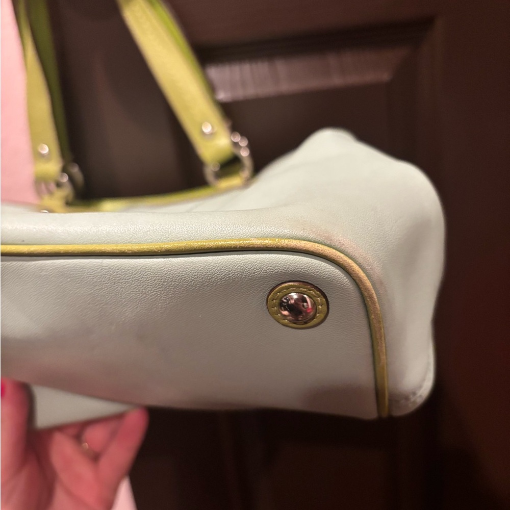 Coach GUC Seafoam Green Laura Carryall Satchel - Picture 6 of 16